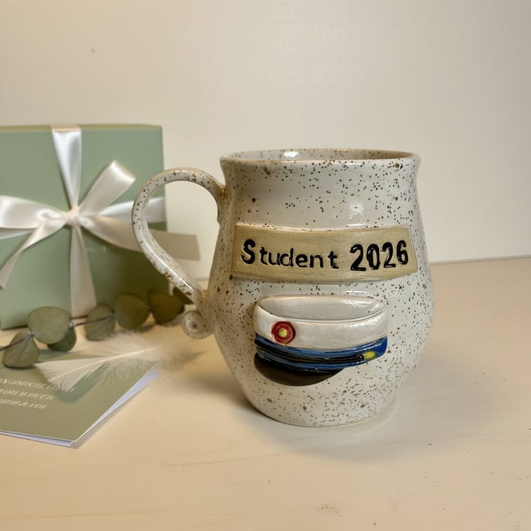 Keramik krus med tekst - Studenter krus 2026 HHX