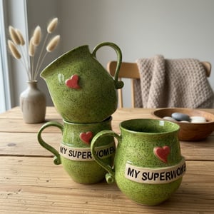 Keramik krus med tekst - My superwomen – produktbillede