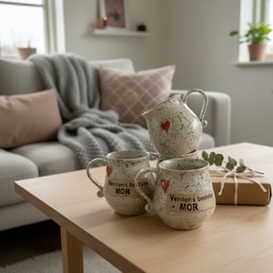 Keramik krus med tekst - Verdens bedste mor – produktbillede