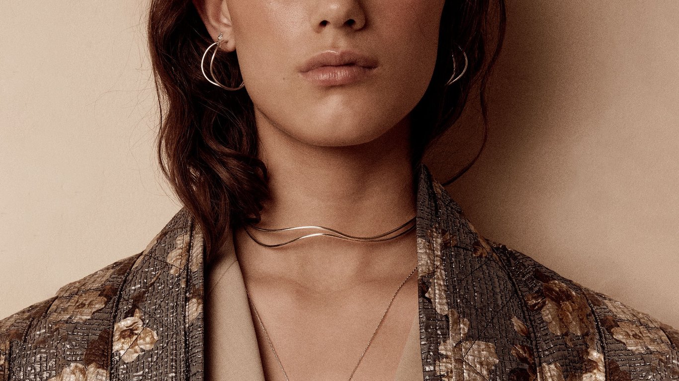 Ocean Waves Hoops i sølv billede 2