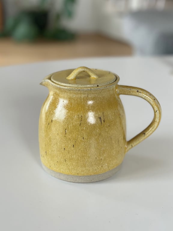 Kande, gul, m. løst låg - 0,8 liter