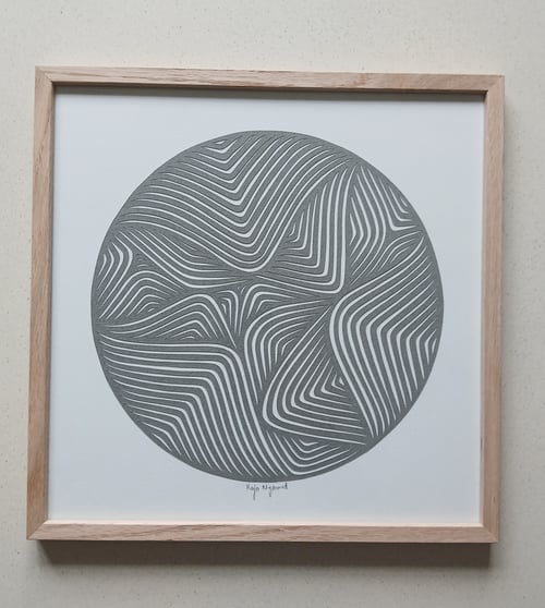 30x30cm, papercut, stengrå, indrammet  (4)