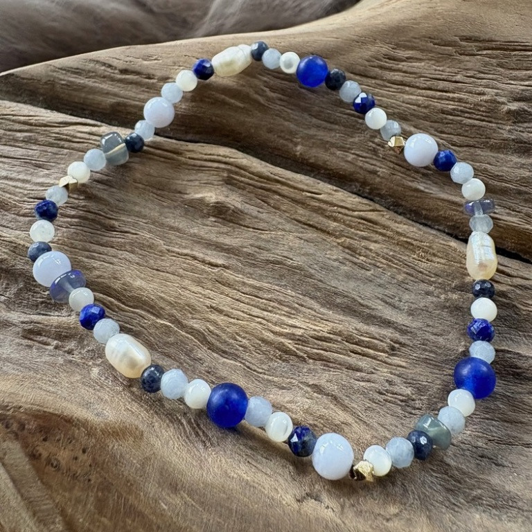 Blue summer armbånd 3-4mm