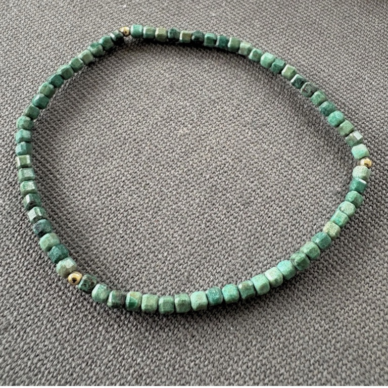 Mørk hubei turkis armbånd 2,5mm
