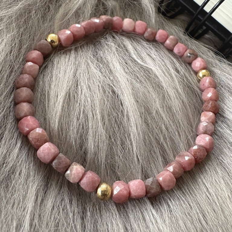 Rhodocrosit armbånd 4mm