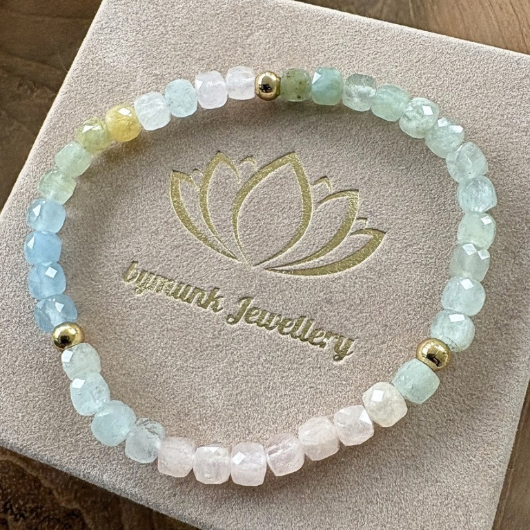 Morganit armbånd 4mm