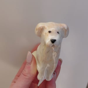 hundefigur, hvid golden retriever  – produktbillede