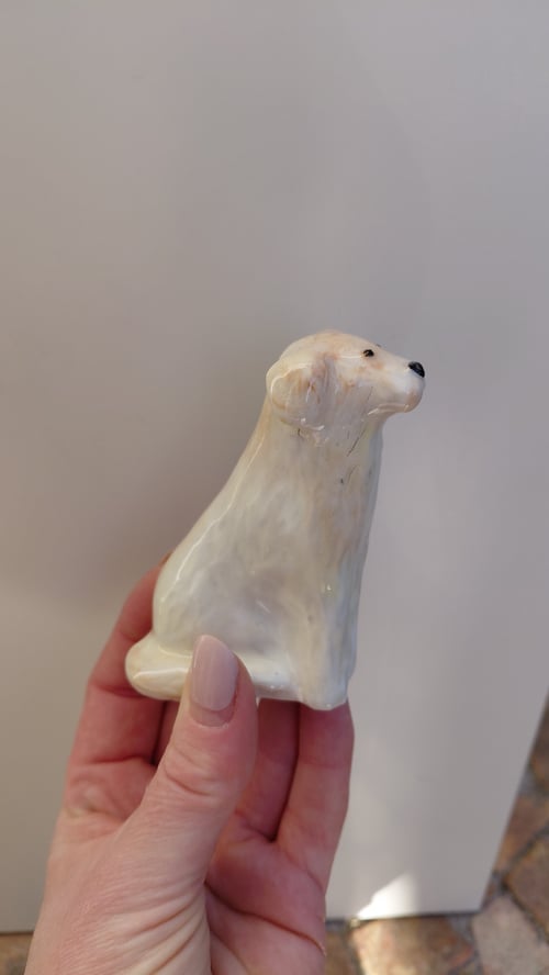 hundefigur, hvid golden retriever  (2)