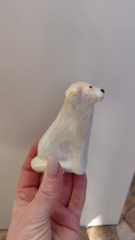 hundefigur, hvid golden retriever  billede 2