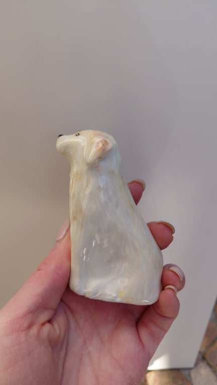 hundefigur, hvid golden retriever  billede 3