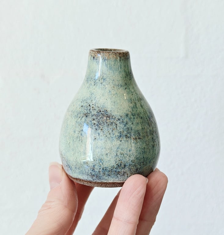 VASE LILLE BLÅGRØN