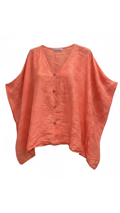 Evelyn viscose blouse. Peach. Onesize 36-46. (2)