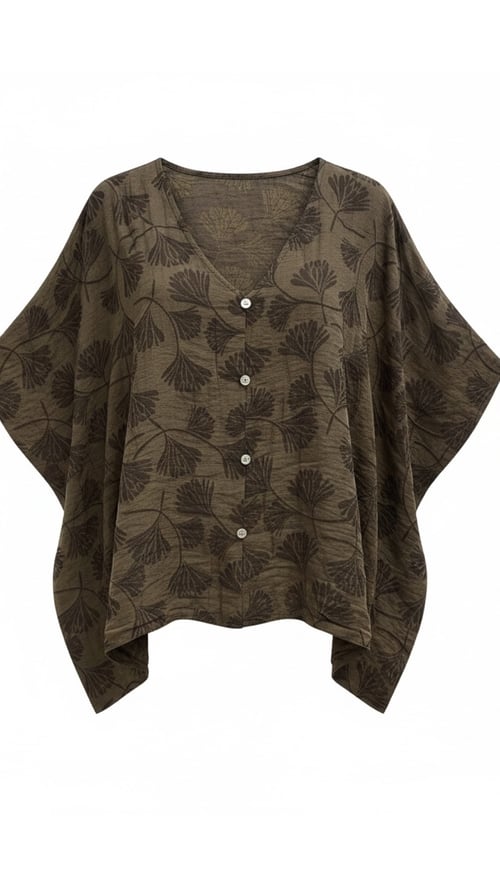 Evelyn viscose blouse. Hot Chokolate. Onesize 36-46. (2)