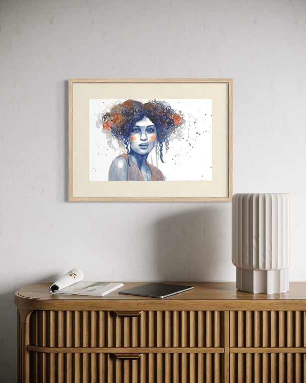 Uden titel – 38 cm x 57 cm billede 2