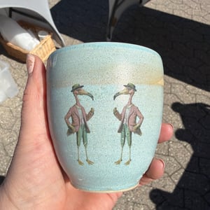 Kop med flamingosnak – produktbillede