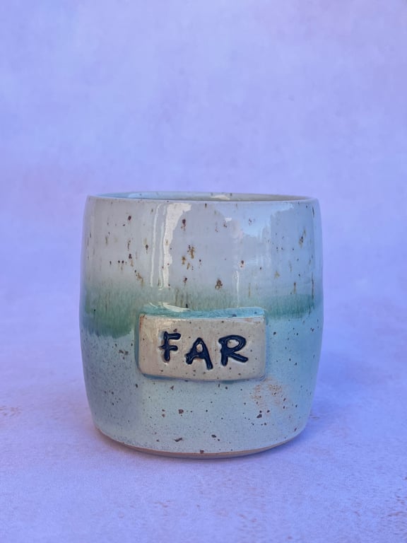 Grøn far kop. 350 ml. H: 8,5 cm