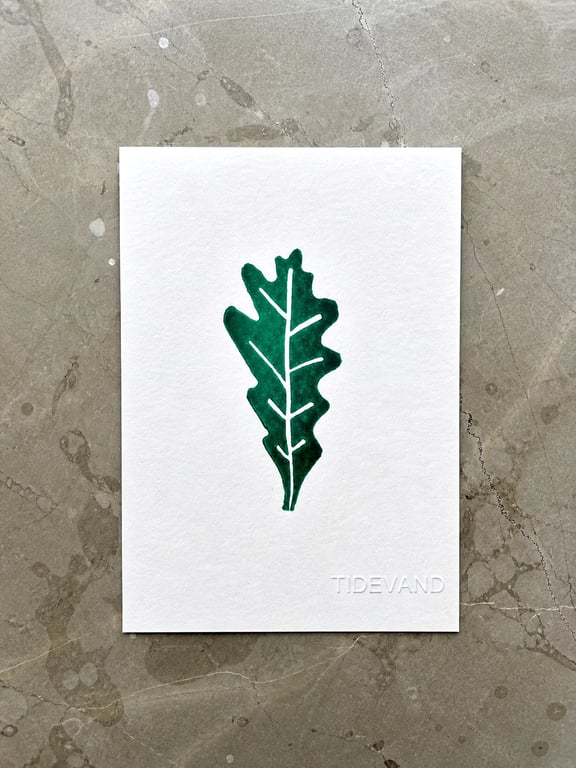 Mini print - blad fra eg