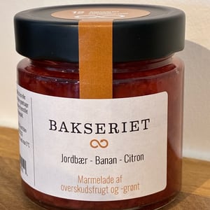 Marmelade - jordbær - banan- citron  – produktbillede