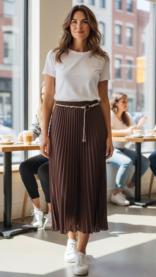 Diana long skirt. Chokolate. Onesize 36-44. (2)