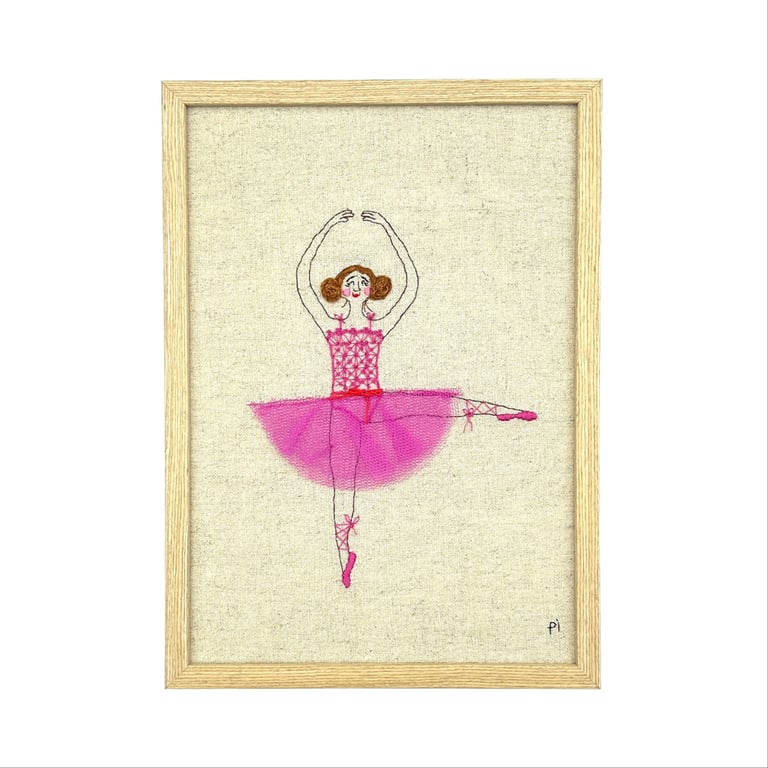 Ballerina – broderi 21 x 30 cm 