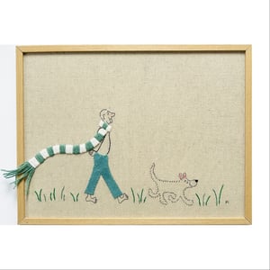 Hundelufter – broderi 30 x 40 cm – produktbillede
