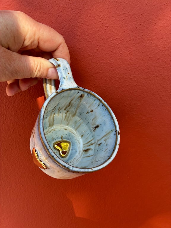 Hjertekop med guld hjerte billede 2
