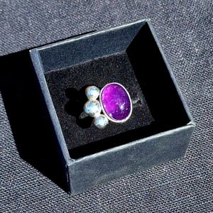 Unika Ametyst sølv ring – produktbillede