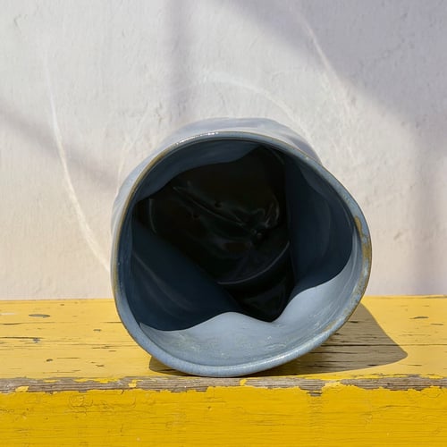 Krøllet vase blå (3)