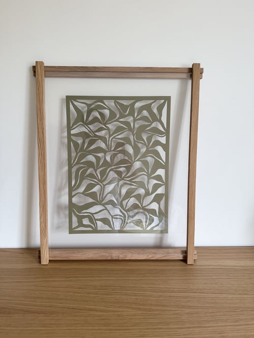 40x50cm, papercut, oliven, indrammet (3)