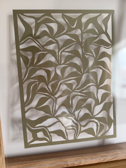 40x50cm, papercut, oliven, indrammet (8)