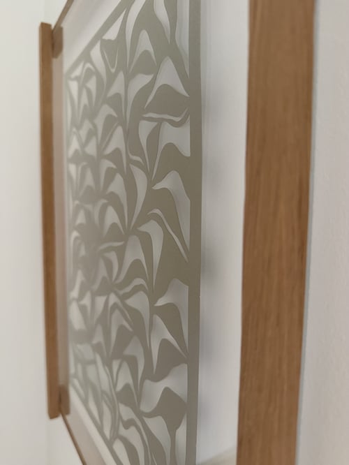 40x50cm, papercut, oliven, indrammet (9)