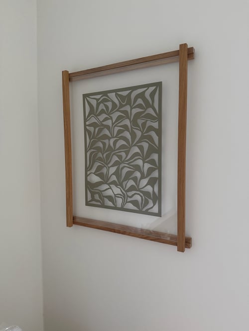 40x50cm, papercut, oliven, indrammet (11)