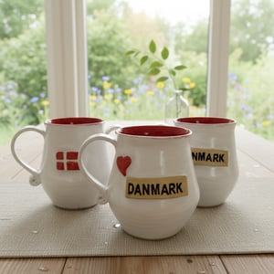 Krus med tekst - Danmark – produktbillede