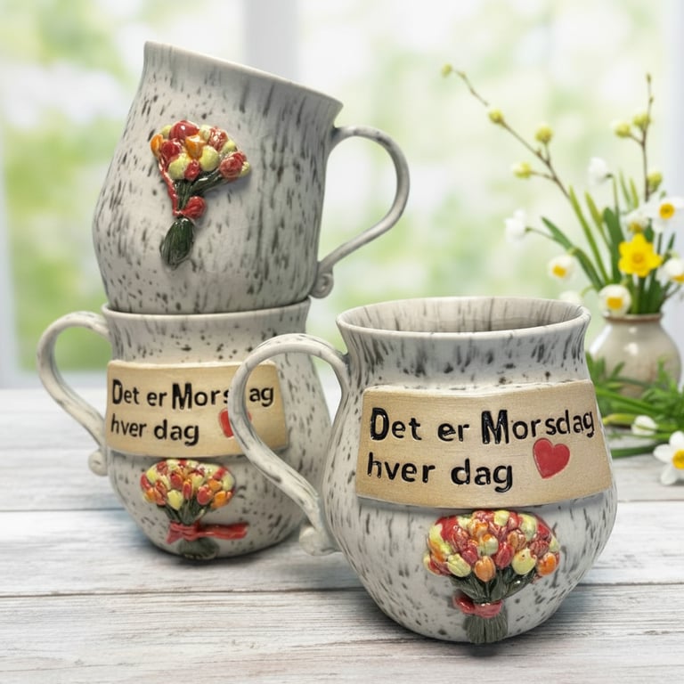 Keramik krus med tekst - Det er morsdag hver dag 