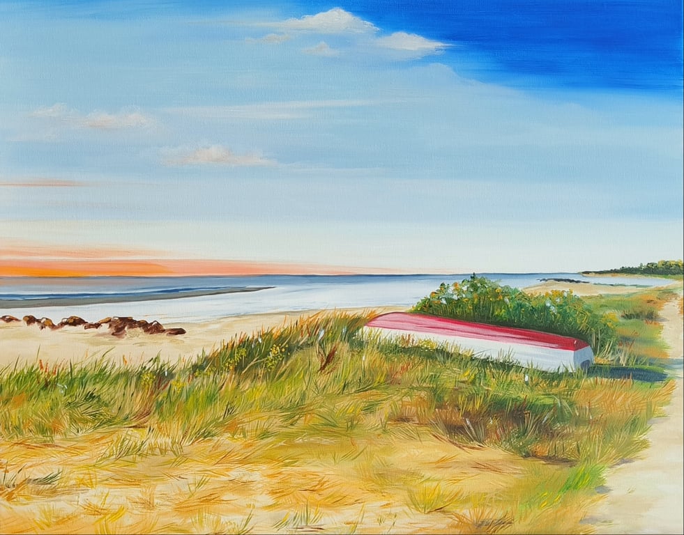 Båd ved Sæby syd. 50*40.