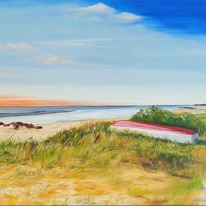Båd ved Sæby syd. 50*40. – produktbillede