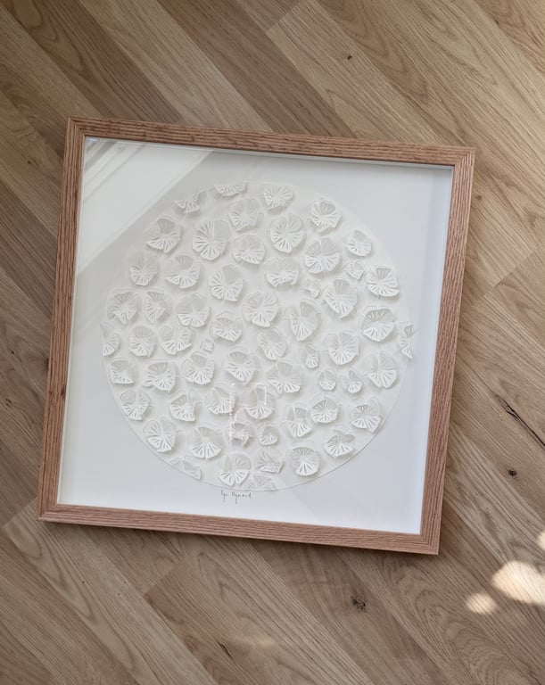 40x40cm, 3D papercut, indrammet  billede 8
