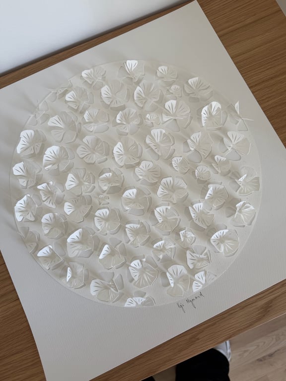 40x40cm, 3D papercut, indrammet  billede 6