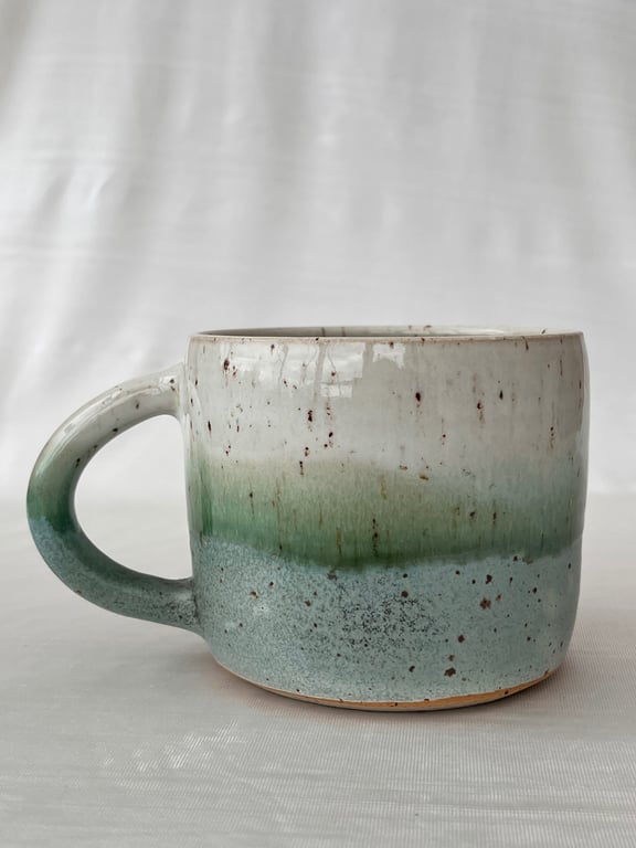 Far kop grøn. 340 ml. H: 7,5 cm billede 2