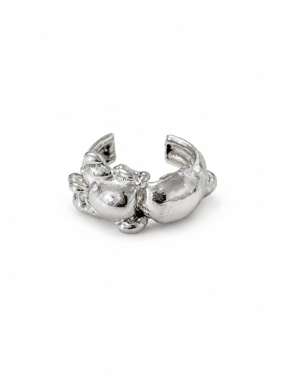 Bubble Bug cuff i sølv