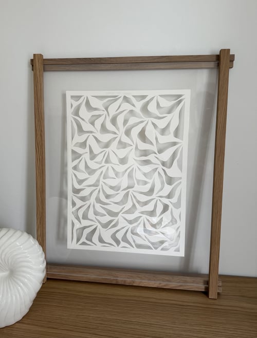 40x50cm, papercut, hvid, indrammet  (3)