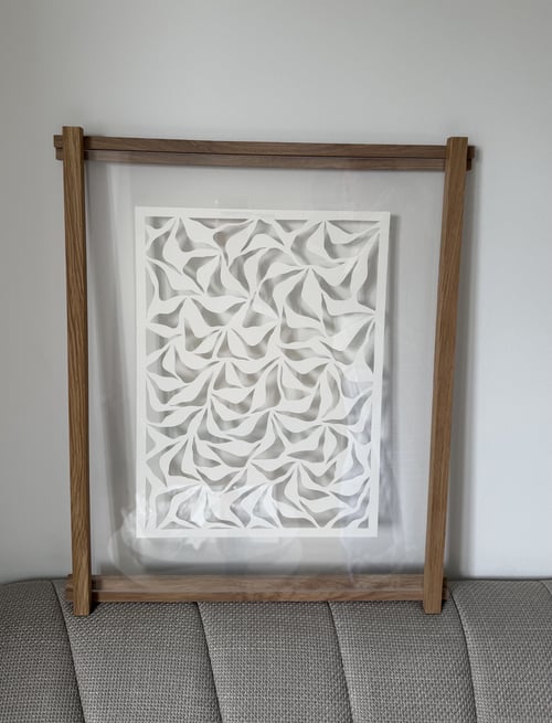 40x50cm, papercut, hvid, indrammet  (4)