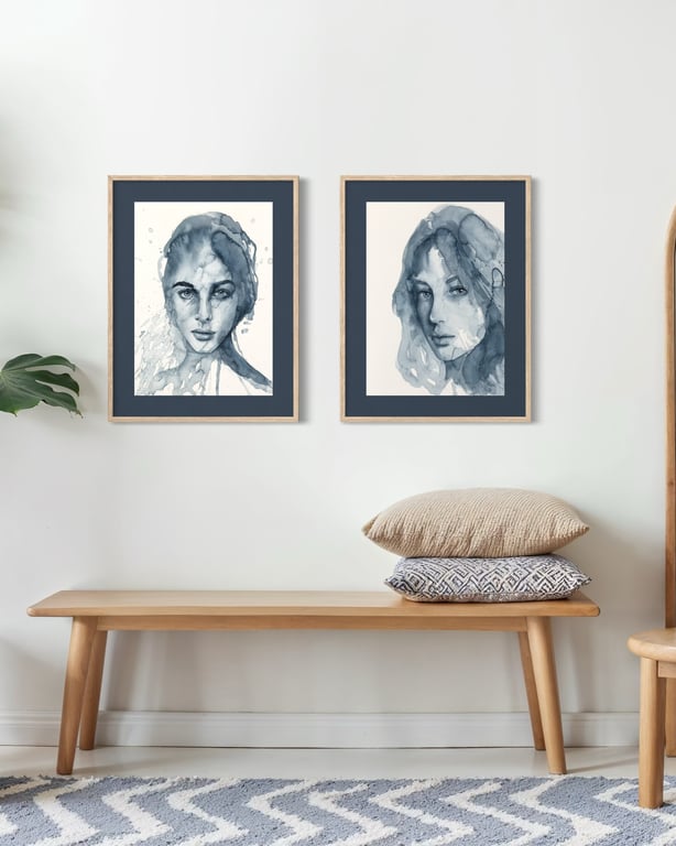 Kvinde med opsat hår, giclée-tryk 50 cm x 70 cm billede 6