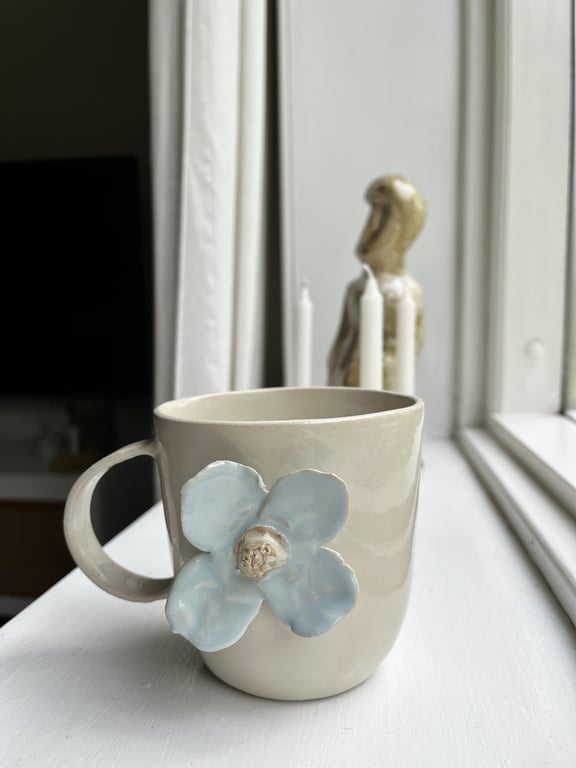 Lyseblå blomsterkop billede 2