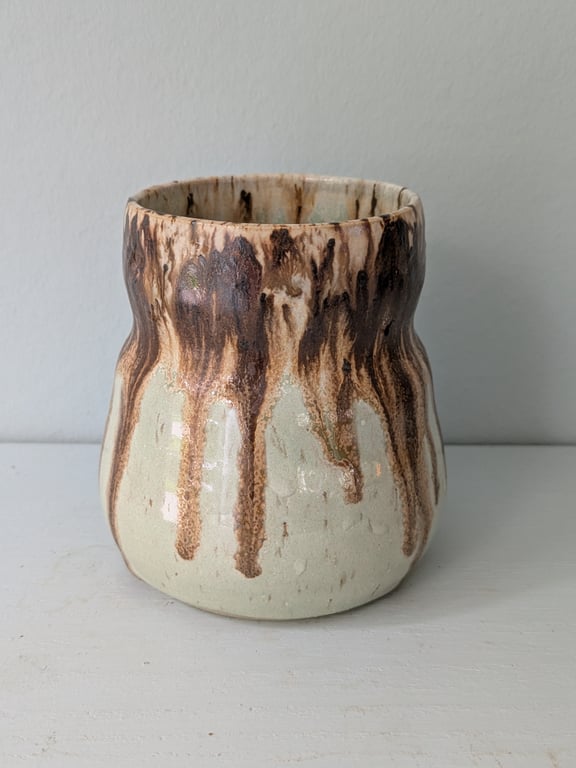 vase brunnistret/pebermynte 