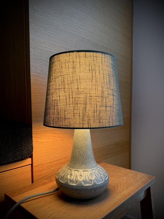 Upcycled vintage bordlampe - Søholm Keramik billede 3