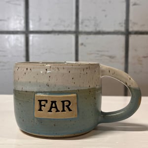 Lyseblå far kop. 360 ml. H: 7 cm – produktbillede