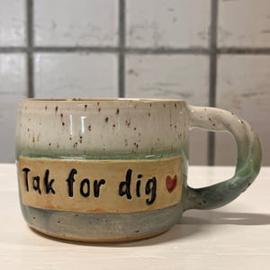 Grøn tak for dig kop. 400 ml. H: 7 cm – produktbillede