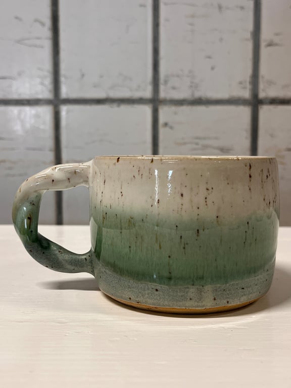Grøn tak for dig kop. 400 ml. H: 7 cm billede 2