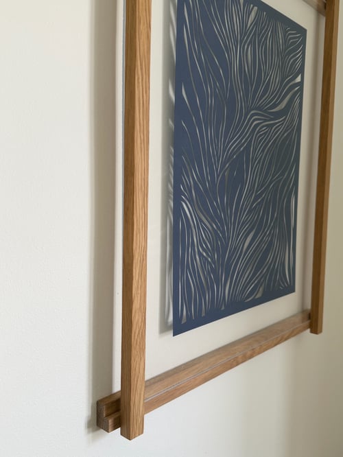 40x50cm, papercut, marineblå, indrammet  (8)